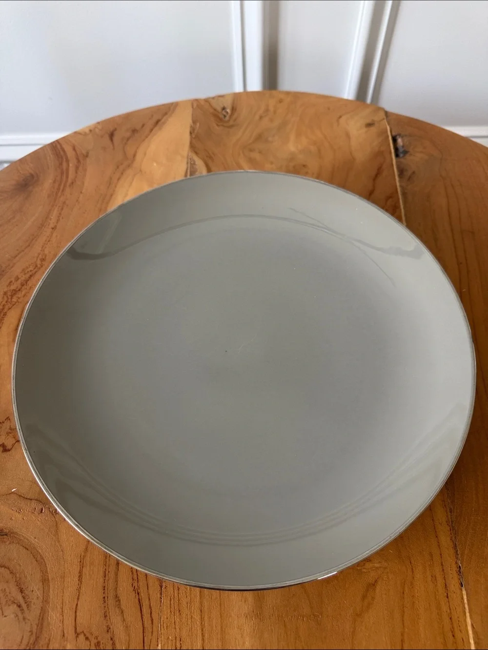 Franciscan China Burchbark Grey With Platinum Trim Dinner 10.5